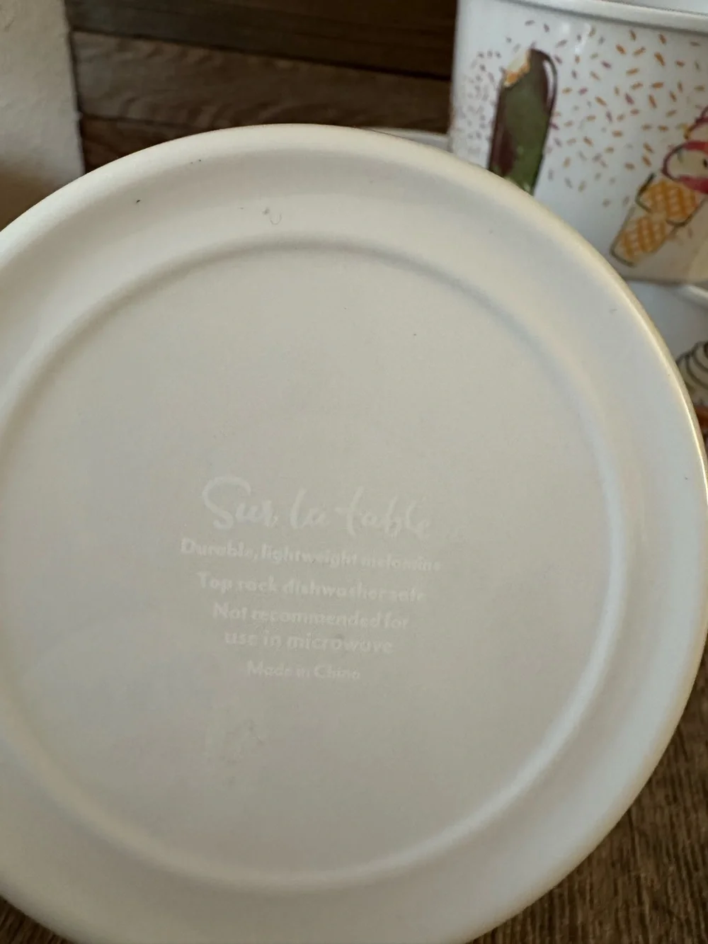 Sur La Table Ice Cream Print Melamin Dessert Bowls - Set of 4